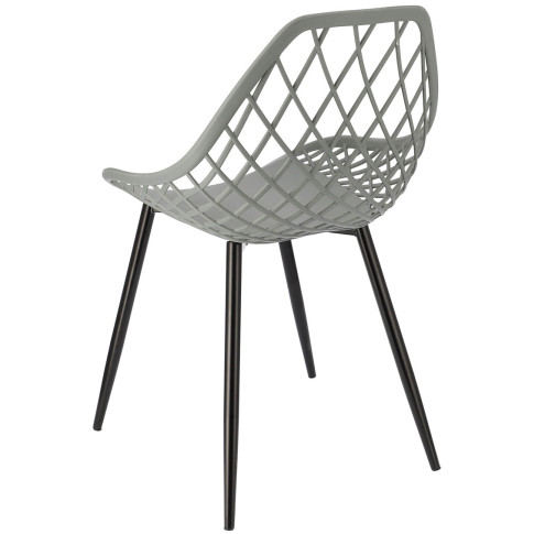 szare krzesło ażurowe nowoczesne Kifo 4Xź