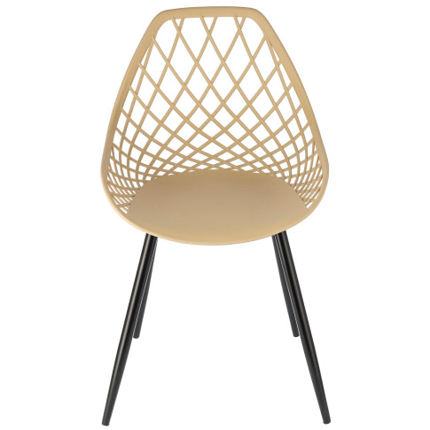 beżowe krzesło nowoczesne ażurowe Kifo 4X