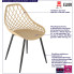 Infografika beżowego krzesła z ażurowym oparciem Kifo 4X