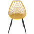 ażurowe musztardowe krzesło ogrodowe Kifo 4X