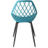 ażurowe krzesło kuchenne metalowe Kifo 4x marine