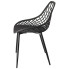 czarne ażurowe krzesło metalowe kuchenne Kifo 5X