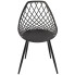 czarne ażurowe krzesło nowoczesne Kifo 5X