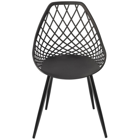 czarne ażurowe krzesło nowoczesne Kifo 5X