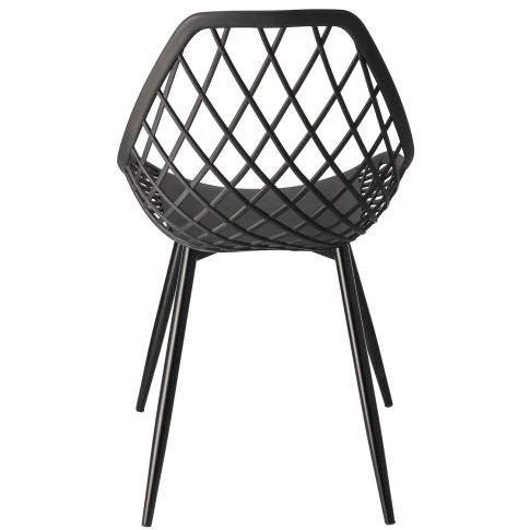czarne krzesło ażurowe ogrodowe Kifo 5X