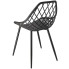 czarne ogrodowe krzesło nowoczesne z ażurowym oparciem Kifo 5X