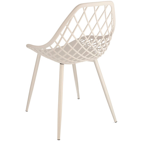 białe krzesło ogrodowe z ażurowym oparciem Kifo 5X