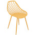Musztardowe krzesło ażurowe do stołu - Kifo 5X
