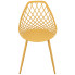 musztardowe krzesło kuchenne ażurowe Kifo 5X