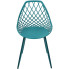 ażurowe metalowe krzesło ogrodowe morski niebieski Kifo 5X