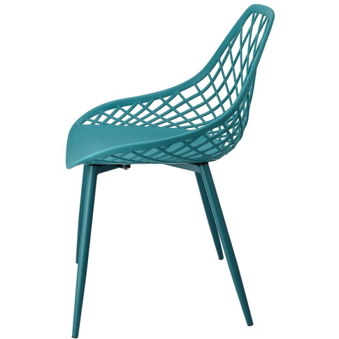 krzesło ażurowe balkonowe morski niebieski Kifo 5X