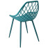 krzesło metalowe ażurowe morski niebieski Kifo 5X