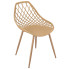 Beżowe ażurowe krzesło ogrodowe na taras - Kifo 5X