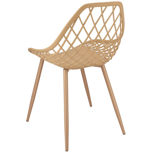 beżowe krzesło ażurowe na taras Kifo 5X