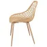 beżowe krzesło kuchenne z ażurowym oparciem Kifo 5X