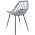 szare krzesło ażurowe metalowe kuchenne Kifo 5X