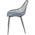 szare krzesło ogrodowe metalowe ażurowe Kifo 5X