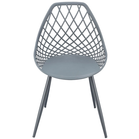 szare metalowe krzesło tarasowe Kifo 5X