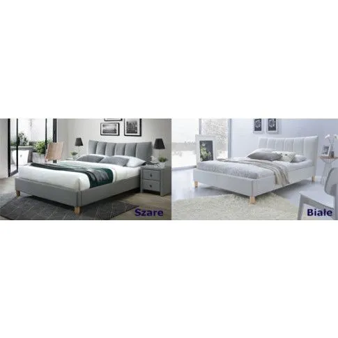 Zdjęcie pikowane łóżko tapicerowane Alora szare | Edinos.pl