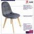 Infografika szarego krzesła skandynawskiego pikowanego Oder
