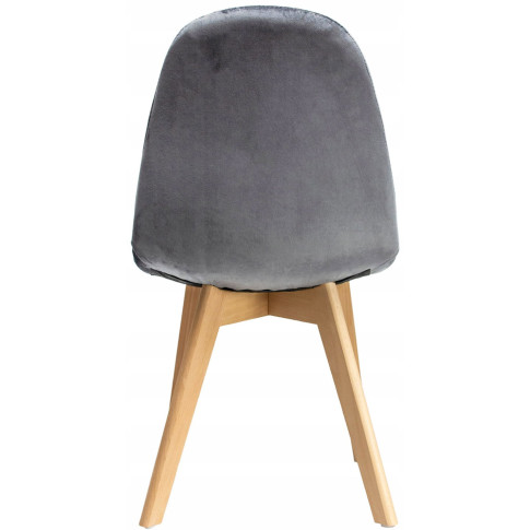 szare tapicerowane krzesło drewniane Oder
