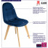 Infografika granatowego krzesła skandynawskiego pikowanego Oder