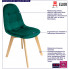 Infografika zielonego krzesła skandynawskiego pikowanego Oder