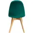 zielone welurowe drewniane krzesło do salonu Oder