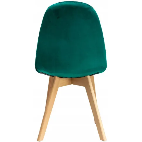 zielone welurowe drewniane krzesło do salonu Oder