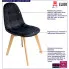 Infografika czarnego krzesła skandynawskiego pikowanego Oder