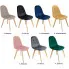kolory welurowego pikowanego krzesła skandynawskiego Oder