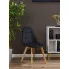 salon z wykorzystaniem czarnego krzesła tapicerowanego Oder