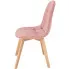 drewniane różowe krzesło tapicerowane Oder