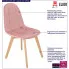 Infografika różowego krzesła skandynawskiego pikowanego Oder