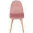 różowe tapicerowane krzesło drewniane do salonu Oder
