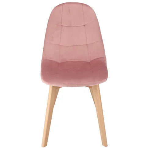 różowe tapicerowane krzesło drewniane do salonu Oder