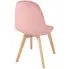 różowe welurowe krzesło pikowane do jadalni Oder