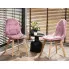 salon z wykorzystaniem różowego welurowego krzesła pikowanego Oder