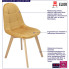 Infografika musztardowego krzesła skandynawskiego pikowanego Oder