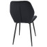 czarne tapicerowane krzesło metalowe Upio