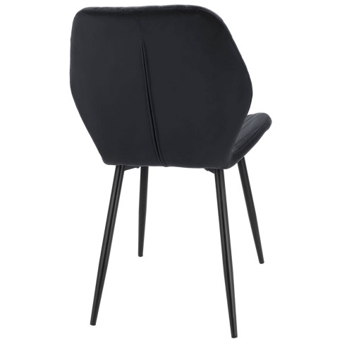 czarne tapicerowane krzesło metalowe Upio