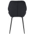 czarne welwetowe krzesło tapicerowane do jadalni Upio