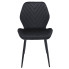 czarne welwetowe krzesło z przeszyciami Upio