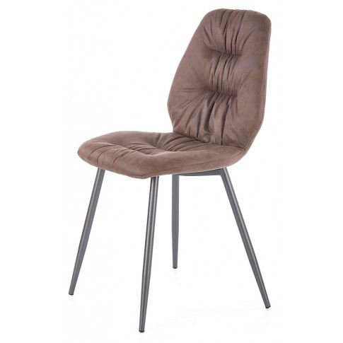 Zdjęcie produktu Krzesło tapicerowane Dorian - brązowe.