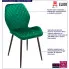 Infografika zielonego krzesła welurowego z przeszyciami Upio
