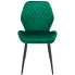 zielone krzesło metalowe tapicerowane Upio
