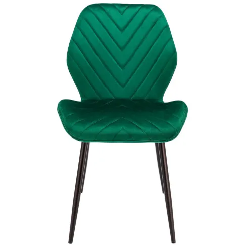 zielone krzesło metalowe tapicerowane Upio