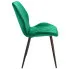 zielone welurowe krzesło z przeszyciami Upio