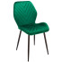 Zielone tapicerowane krzesło metalowe do stołu - Upio