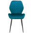 niebieskie krzesło tapicerowane welurowe Upio